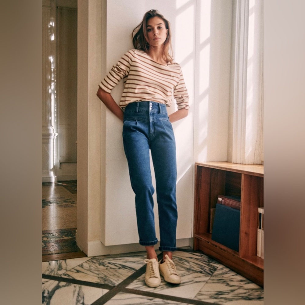 Sezane Sam Sama Pant Trouser Jean Blue (fr 38 US6)